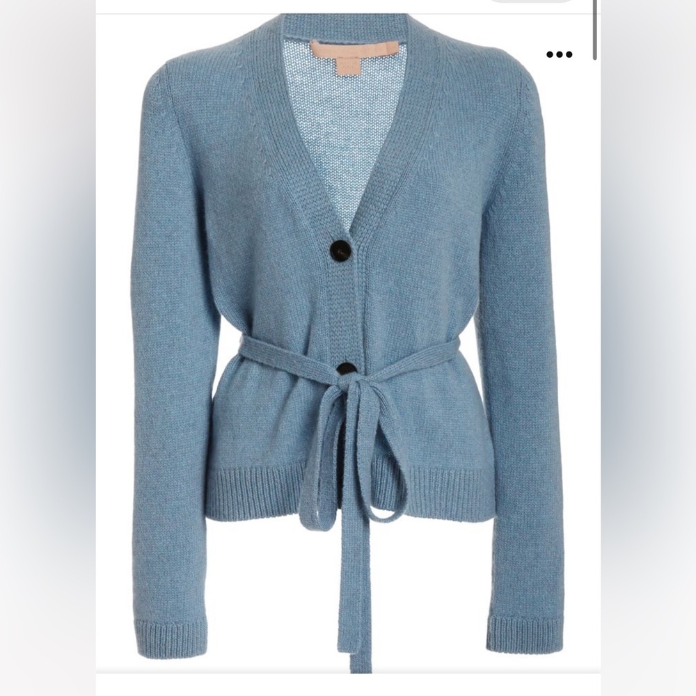 NWT Samira Belted Cashmere Cardigan By Brock Collection NAVY COLOR small - Picture 3 of 7